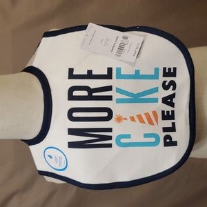 NWT Baby Bib - More Cake Please